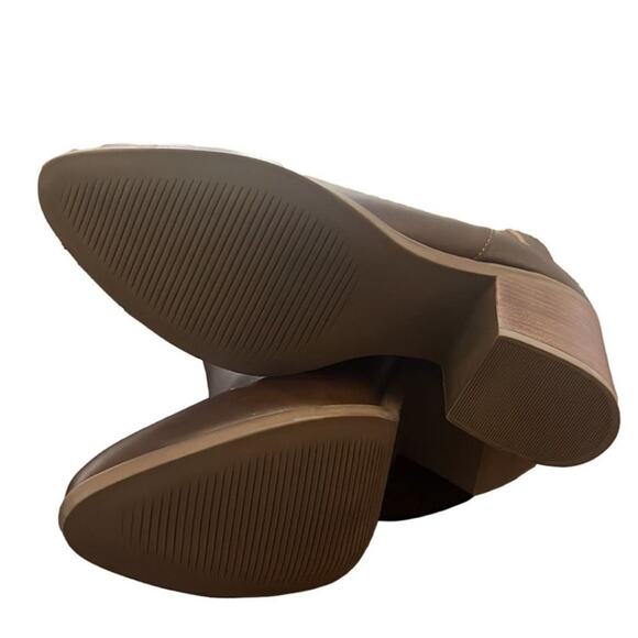 NISOLO HEELED CHELSEA NWOT BROWN ELASTIC SIDE PANEL BOOTS SIZE 9‎ 1/2 - Picture 6 of 9